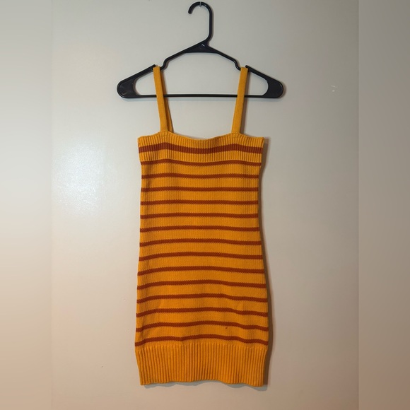 For Love & Lemons Gemma Mini Dress in Marigold & Orange - Picture 3 of 8